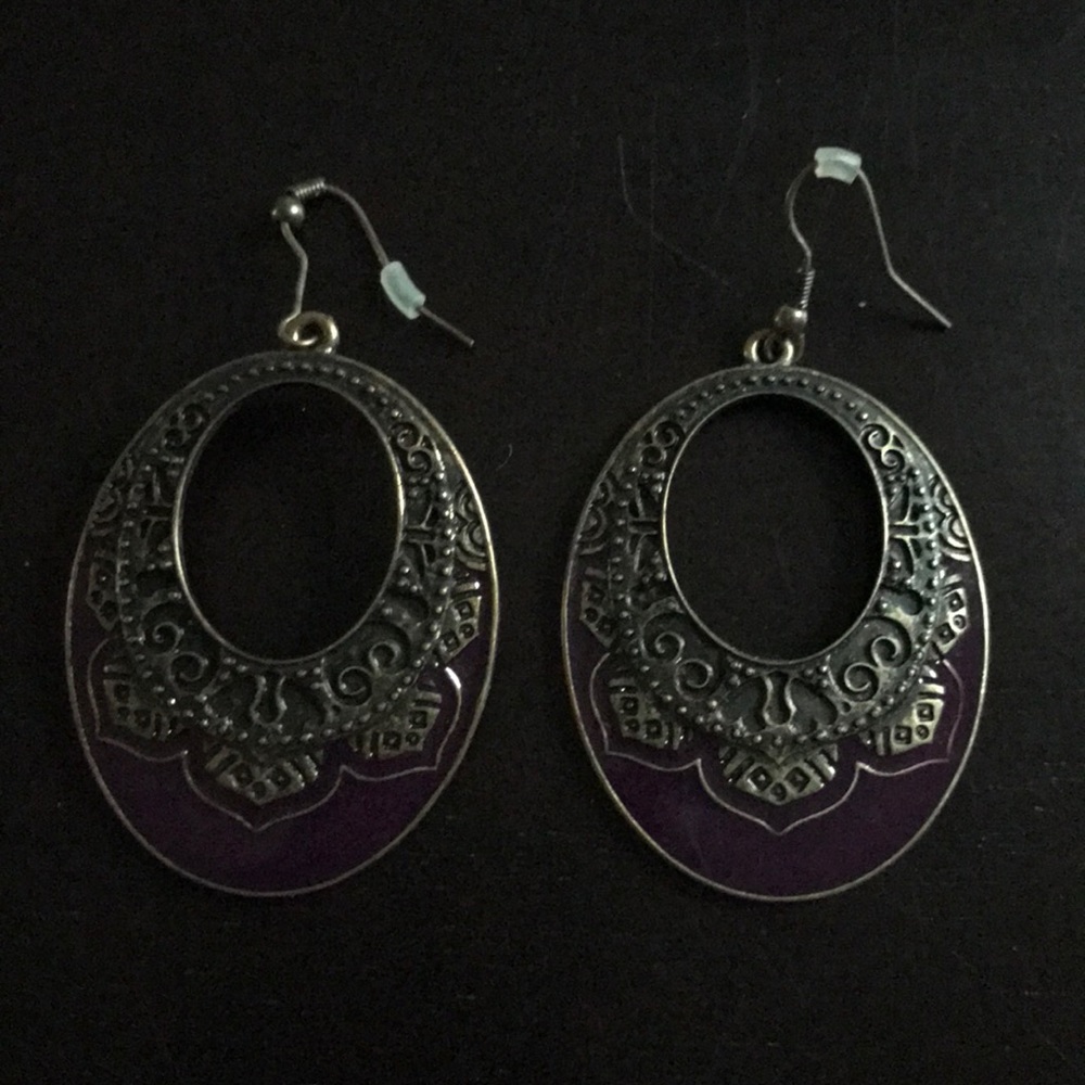 Purple & Bronze BOHO Earrings